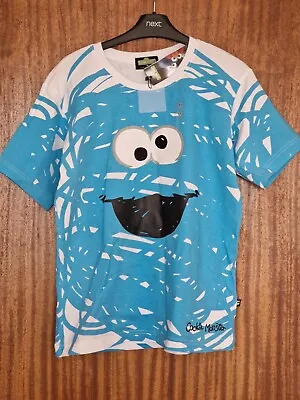 Buy Sesame Street Cookie Monster Boys T-shirt Size Medium Brand New • 15£