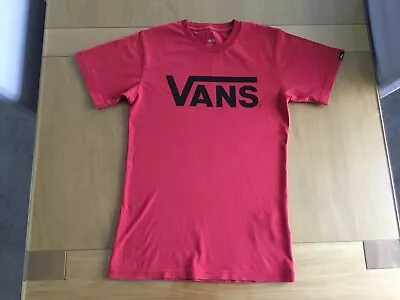 Buy Ladies Classic Vans Red T/shirt, Size Xsmall • 4£