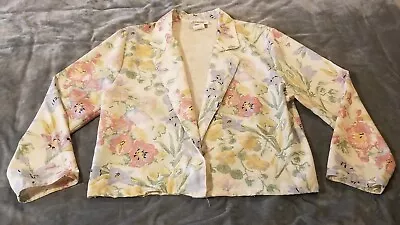 Buy Vtg California Connections Blazer Jacket Sz Medium 12/14 Floral Grandmacore • 18.94£