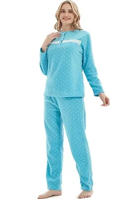 Buy Ladies Womens Pyjamas Fleece Set Suit Top & Bottom Loungewear Sleepwear Pjs • 14.99£