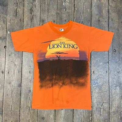 Buy The Lion King T-Shirt Vintage Disney Movie Single Stitch Tee, Orange Mens Medium • 45£