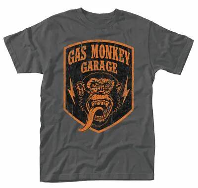 Buy Official Gas Monkey Garage T Shirt Shield Grey Fast N Loud Mens Tee Hot Rod Car • 7.99£