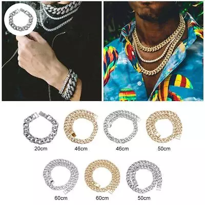 Buy Cuban Chai/n Jewelry /Punk Fashion/ Paved Rhinestones Heavy, • 7.56£