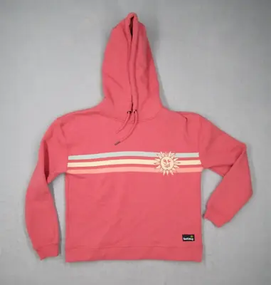 Buy Sun Valley Hoodie Womens Small Pink Fleece Pullover Retro Sweden Colorful NWT • 24.69£