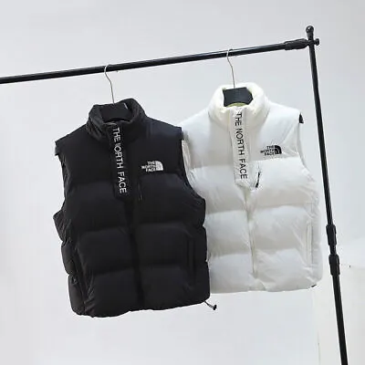 Buy North F Himalayan Men Gilet Warm Windbreaker Vest Embroidery Logo Quilted Jacket • 41.99£