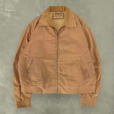 Buy Vintage 50s Mcgregor Sherpa Lined Harrington Jacket XL Men's Beige • 64£