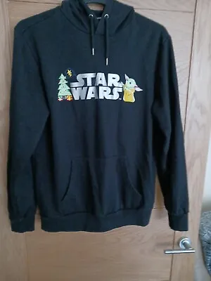 Buy Primark Star Wars Mandalorian Grogu Baby Yoda  Mens Christmas Black Hoodie Large • 11.75£