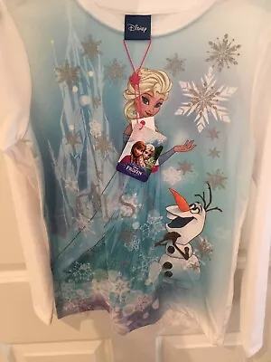 Buy Elsa Frozen Disney Long Sleeved Girls Top • 15£