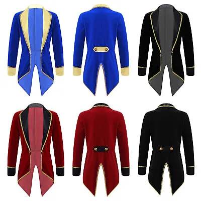 Buy Kids Girls Boys Steampunk Tailcoat Jacket Halloween Gothic Victorian Frock Coats • 14.63£