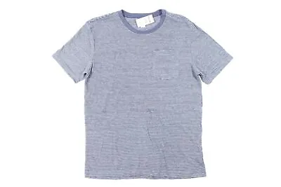 Buy Alternative Apparel Blue Striped Stretch Soft Pocket Medium Tshirt Mens Nwt New • 8.38£