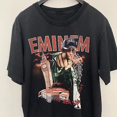 Buy Eminem T-shirt Slim Shady Hip Hop Music Rap Tee Mens M Vintage Graphic Print Y2K • 77.44£