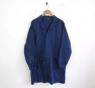 Buy Vintage French Chore Style Workwear Long 3 Pocket Over Shirt Thin Jacket Size XL • 17.49£