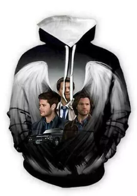 Buy Supernatural 3d Print Men/Women's Fashion Hoodie Sweatshirt Pullover Tops 08 • 14.39£
