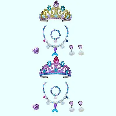 Buy Princess Pretend Jewelry Toy Favors Mermaid Pendant For Little Girl • 7.82£