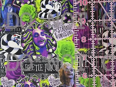 Buy Custom 100% Cotton Woven Fabric Beetlejuice Floral By The 1/4 Yard 9X56 • 9.63£