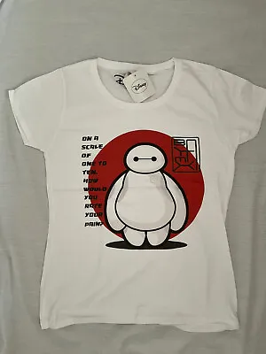 Buy Genuine Disney White Baymax T-shirt, BNWT, Size Medium. 100% Cotton • 12.99£