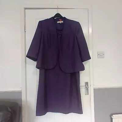 Buy Jaques Vert Mother Of The Bride/Groom Purple Dress And Jacket  Size 20 Worn Once • 42£