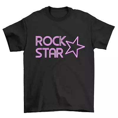 Buy Rock Star Kids T-Shirt Boys Girls Music Pop Rockstar Organic Cotton Band Slogan • 6.99£
