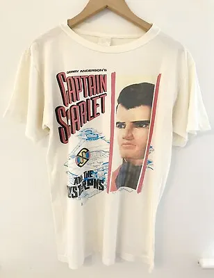 Buy Rare Vintage 1980s Captain Scarlet T-Shirt. Men’s Size M. Retro Single Stitch • 24.95£