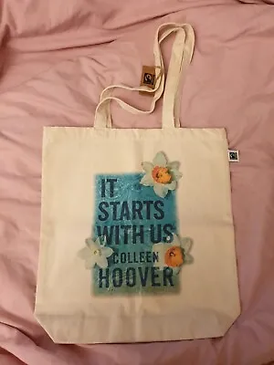 Buy Colleen Hoover It Starts With Us Tote Bag Waterstones Merch Booktok  • 13.99£