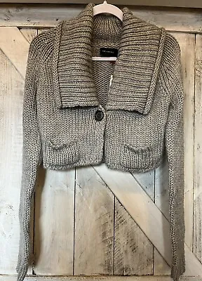 Buy The Limited Women’s Metallic Silver & Gray Shrug Sweater Cardigan Size Small NWT • 23.97£