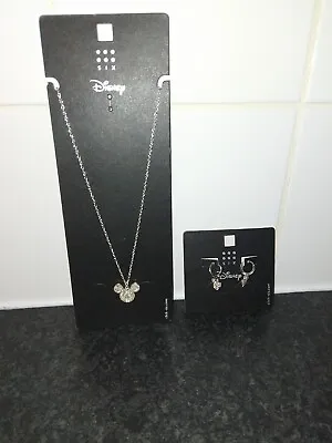 Buy Disney Micky Mouse Necklace Earrings Jewellery Set Pendent BN  • 13£