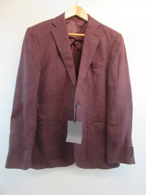 Buy John Lewis Men's Linen Blazer In Raspberry, Size 38 Regular - BNWT • 19.20£