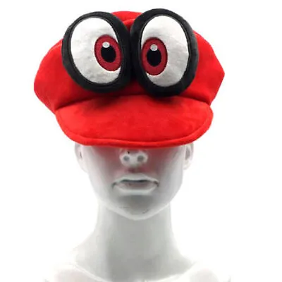 Buy Super Mario Odyssey Cappy Mario's Red Plush Hat Cap Cosplay Halloween Xmas Gift • 10.99£