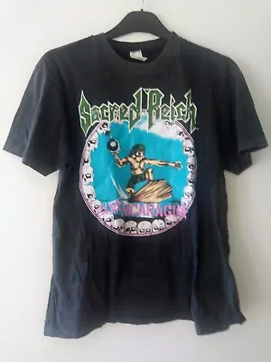 Buy Sacred Reich Vintage 1980's Print Surf Nicaragua Top Heavy Aust. Size 18 Shirt • 18.96£