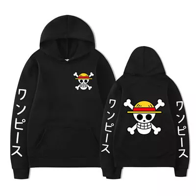 Buy Mens One Piece Luffy Anime Hoodie Pullover Tops Shirt Sweatshirt Cosplay Clothes • 20.49£