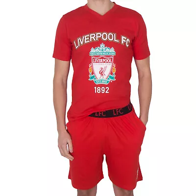 Buy Liverpool FC Mens Pyjamas Short Loungewear OFFICIAL Football Gift • 14.99£