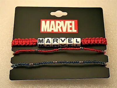 Buy Marvel Comics Avengers Letter Block & Seed Bead 3 Bracelet Gift Set New • 14.45£