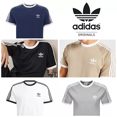 Buy Adidas Originals California T Shirt Adicolor 3 Stripe Mens Short Sleeve • 13.95£