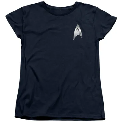 Buy Star Trek Womens T-Shirt Discovery Science Badge Navy Tee • 22.16£