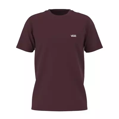 Buy VANS Mens Left Chest Logo Short Sleeve T-Shirt Top Tee - Burgundy • 24£