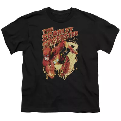 Buy The Flash Scarlet Speedster Kids Youth T Shirt Licensed TV DC Comics Tee Black • 13.82£