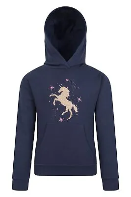 Buy Mountain Warehouse Kid's Glitter Unicorn Organic Hoodie Children Outdoor Sweater • 16.99£