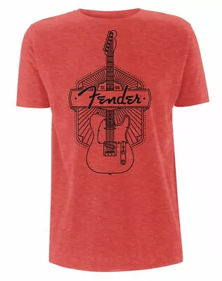 Buy Official Fender Est.1946 Mens Red T Shirt Fender Classic Tee • 14.95£