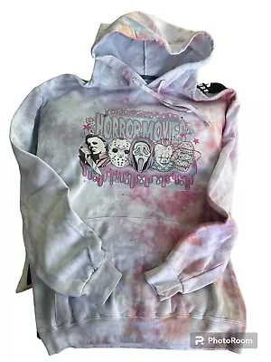 Buy Ghostface Micheal Myers Pennywise Sweatshirt, Hoodie Med New Halloween Tie Dye • 23.15£
