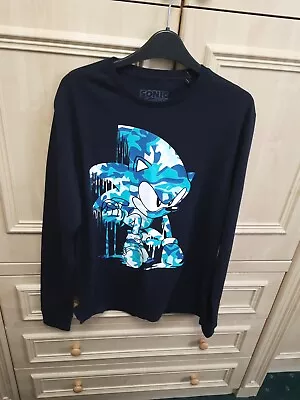 Buy Next Sonic The Hedgehog Navy Blue Long Sleeve T Shirt 100% Cotton  Age 15 RRP£18 • 9.99£