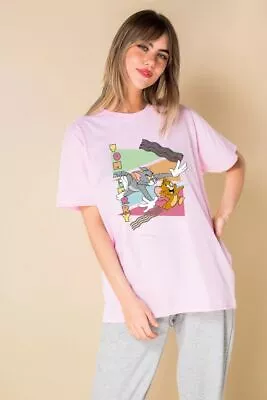 Buy Daisy Street Licensed Relaxed T-Shirt With Tom And Jerry 90's Print • 12.99£