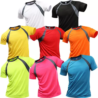 Buy New Mens Breathable T Shirt Cool Dry Sports Performance Running Wicking Gym Top • 10.49£