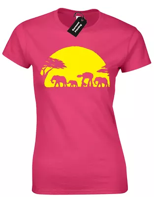 Buy Sunset At-at Wars Ladies T-shirt Star Trooper Yoda Storm Jedi Skywalker Womens • 7.99£