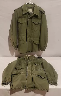 Buy Vintage 50s M-51 Field Jackets Military US Army Coat OG-107 Named Korea Small R • 77.21£