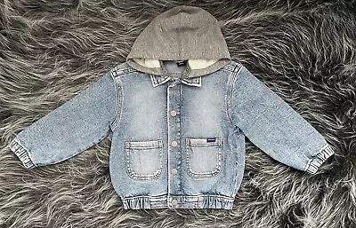 Buy H&m Kids Age 4-5 Denim Jacket With Grey Hoodie Nwt • 4£