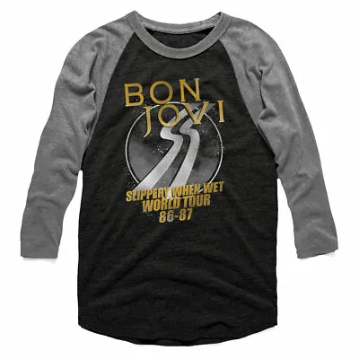 Buy Bon Jovi Group Circle Photo Adult Raglan T Shirt Official Music Merch • 43.22£