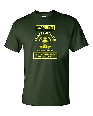 Buy 9th/12th Royal Lancers T-Shirt Grumpy Old Lancer British Army T-Shirt • 16.99£