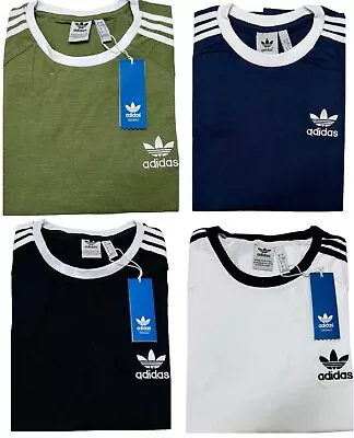 Buy Brand New Adidas Short Sleeve Elegant Crew Neck Gorgeous Three Stripe T-shirt • 12.90£