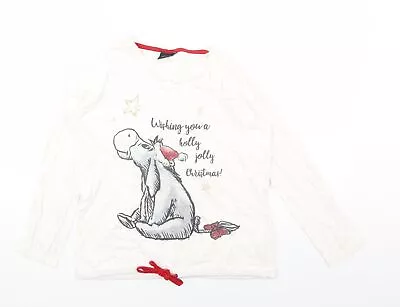 Buy Winnie The Pooh Womens White Coir Basic T-Shirt Size M Round Neck - Eeyore Chris • 3.50£