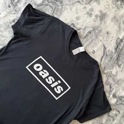 Buy Oasis Definitely Maybe Logo Decca Spell Out Ladies Tshirt Band Tee Top XL • 19.99£